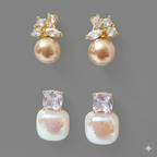 Pearl & Crystal Stud Combo (Set of 2) – S925 Post | Everyday Luxe Earrings