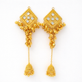 Kashmiri Noor Long Jhumka Earrings