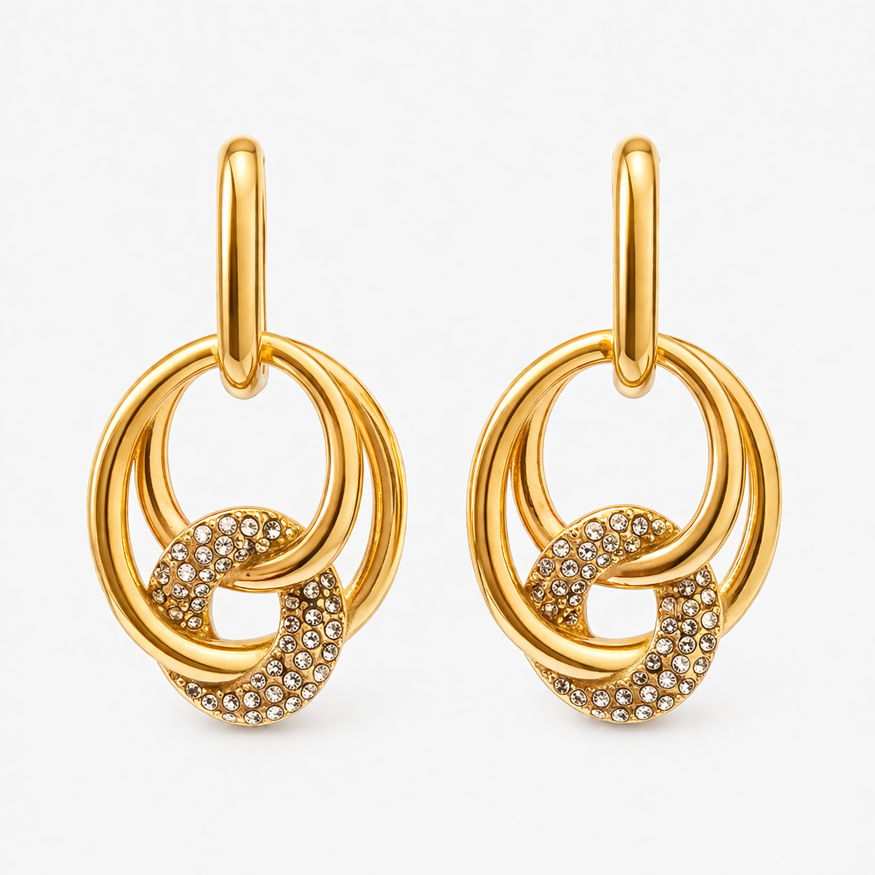 Statement Knot Hoop Earrings – Anti-Tarnish Gold Finish