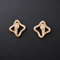 Luxe Clover Sparkle Stud Earrings (Anti-Tarnish | Xuping)