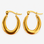 Aurelia Gold-Tone Oval Hoop Earrings