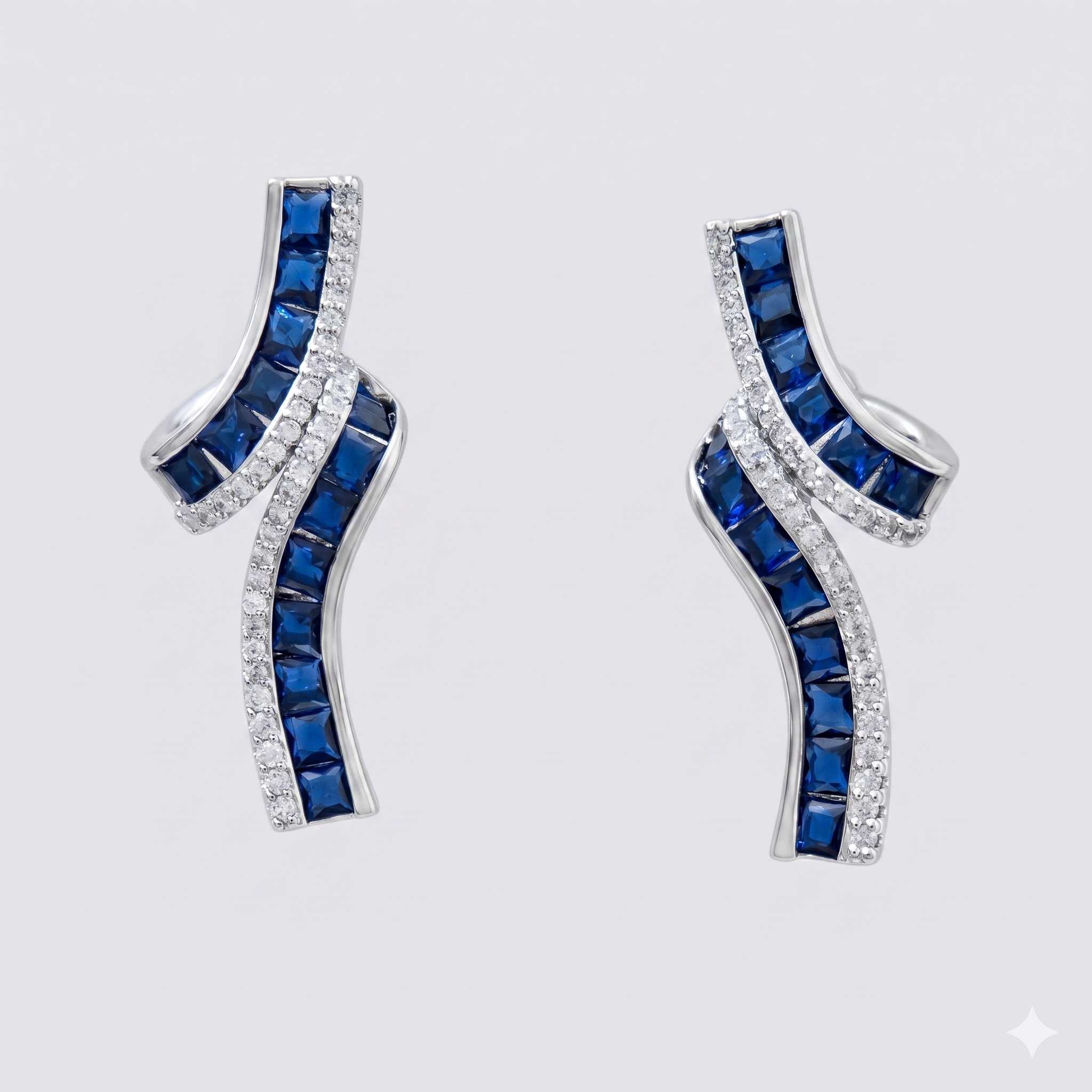 Twisted Elegance Anti-Tarnish American Diamond Earrings