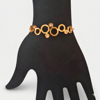 Celestia Circle Anti-Tarnish Bracelet – Gold Stainless Steel Kada