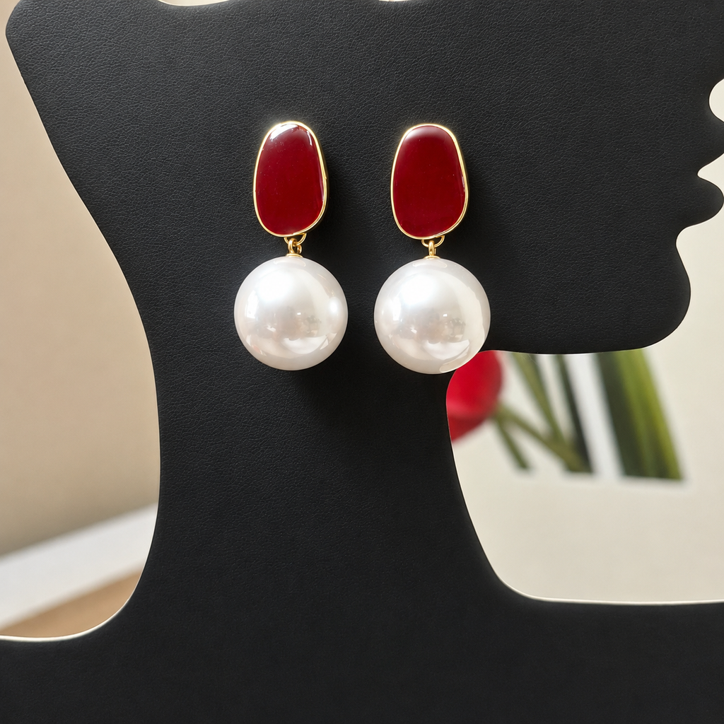 Anti-Tarnish Faux Pearl Drop Earrings