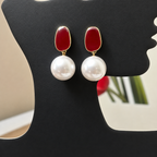 Anti-Tarnish Faux Pearl Drop Earrings