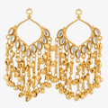 Kashmiri Gold-Tone Chandbali Ghungroo Earrings