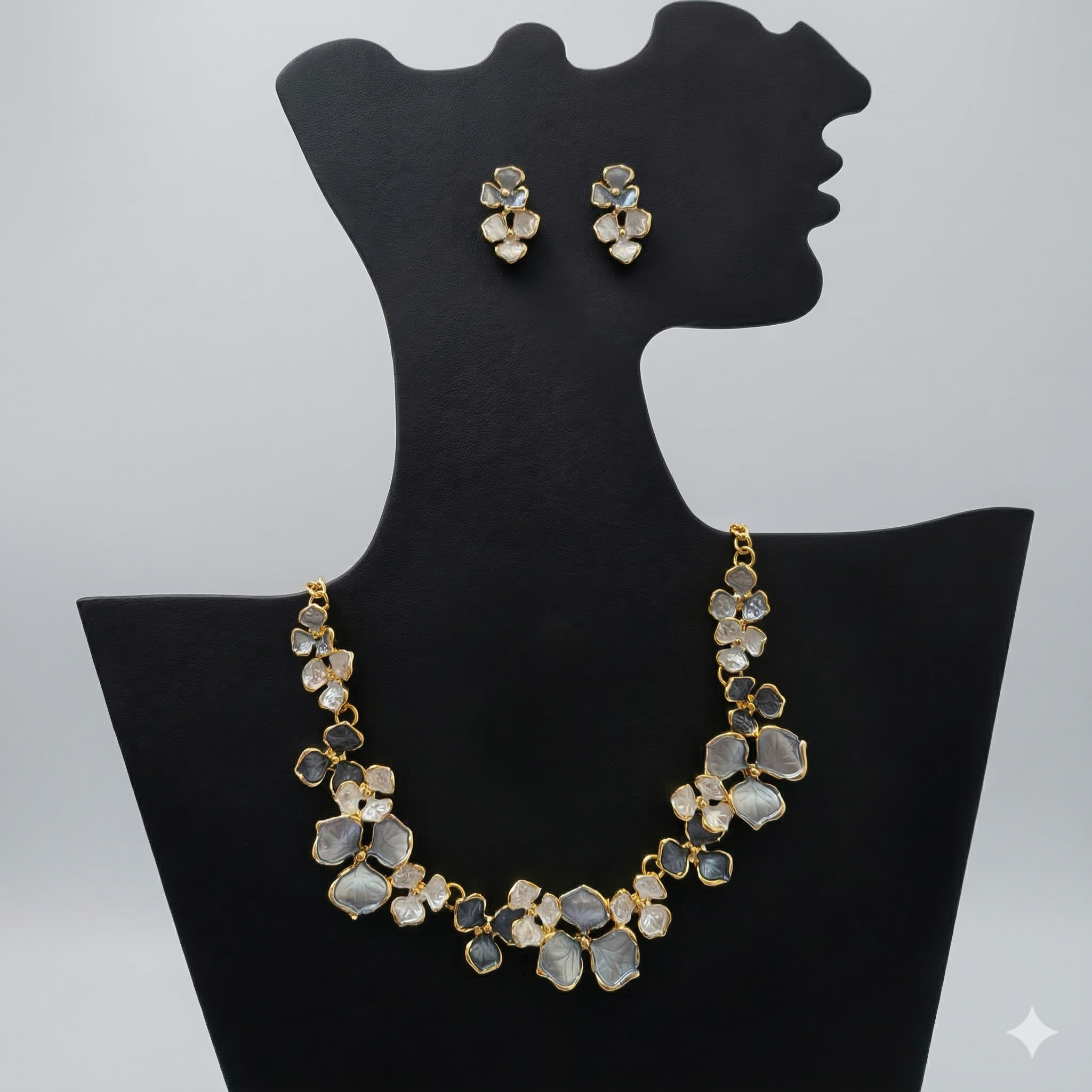Enamel Finish Necklace & Earrings Set