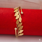 Golden Leaf Luxe Anti-Tarnish Openable Bracelet