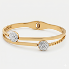 Dual Halo Crystal Openable Anti-Tarnish Bracelet