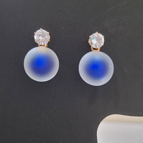 Aurora Frost Faux Pearl Stud Earrings