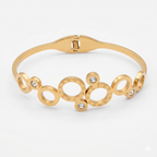 Celestia Circle Anti-Tarnish Bracelet – Gold Stainless Steel Kada