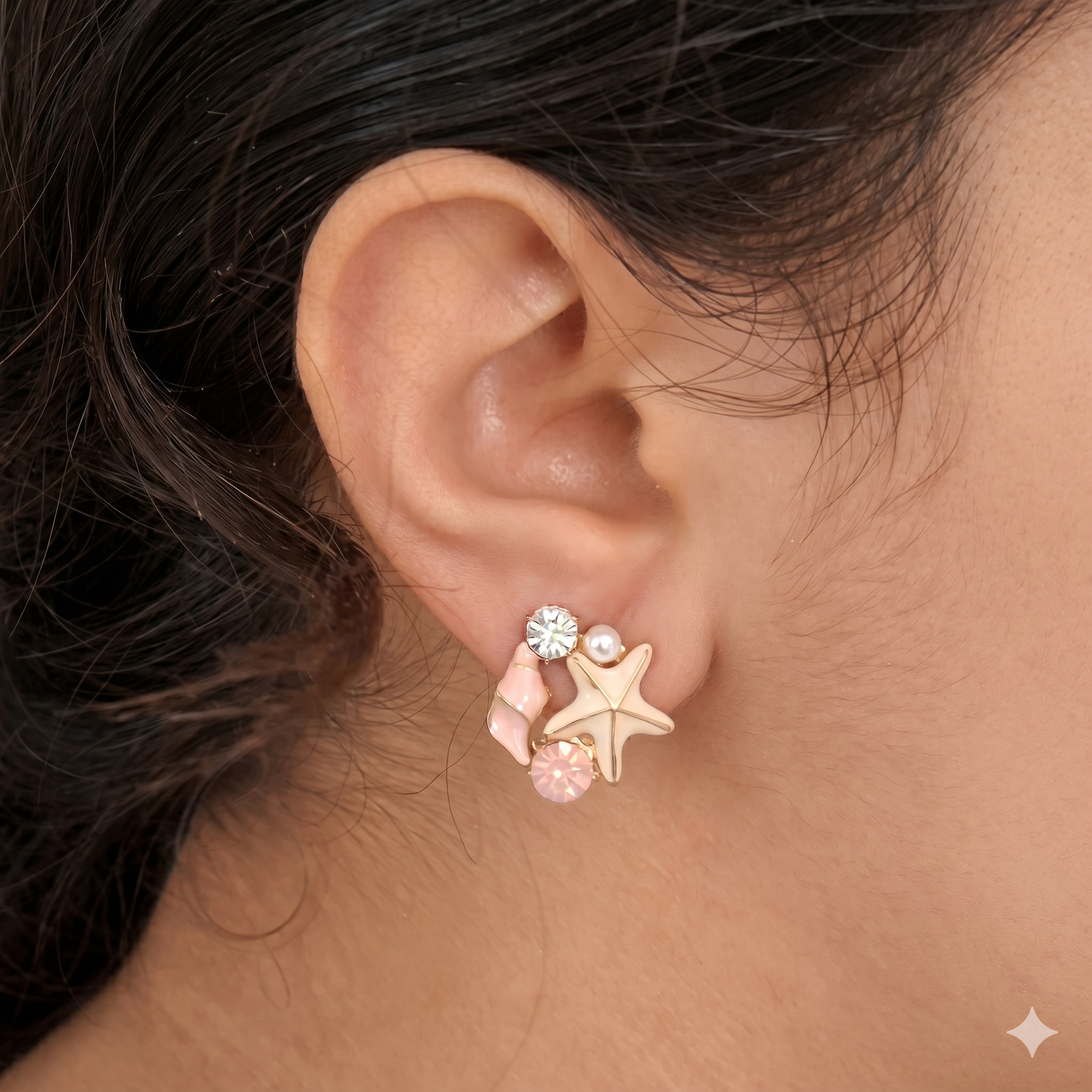 Ocean Star Anti-Tarnish Steel Earrings for Women