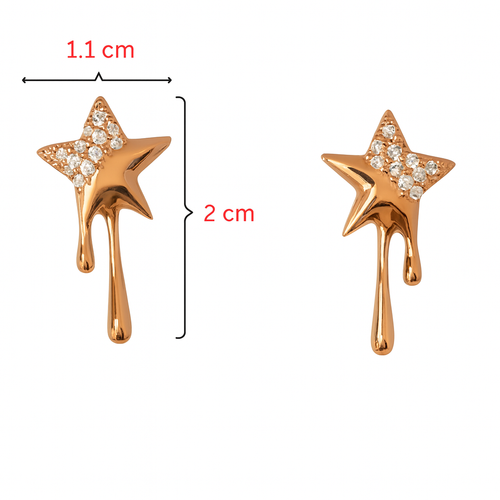 star earrings size reference