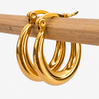 Aurelia Gold-Tone Oval Hoop Earrings