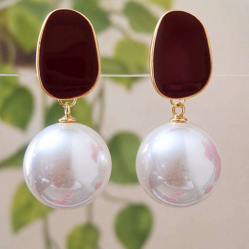 Anti-Tarnish Faux Pearl Drop Earrings