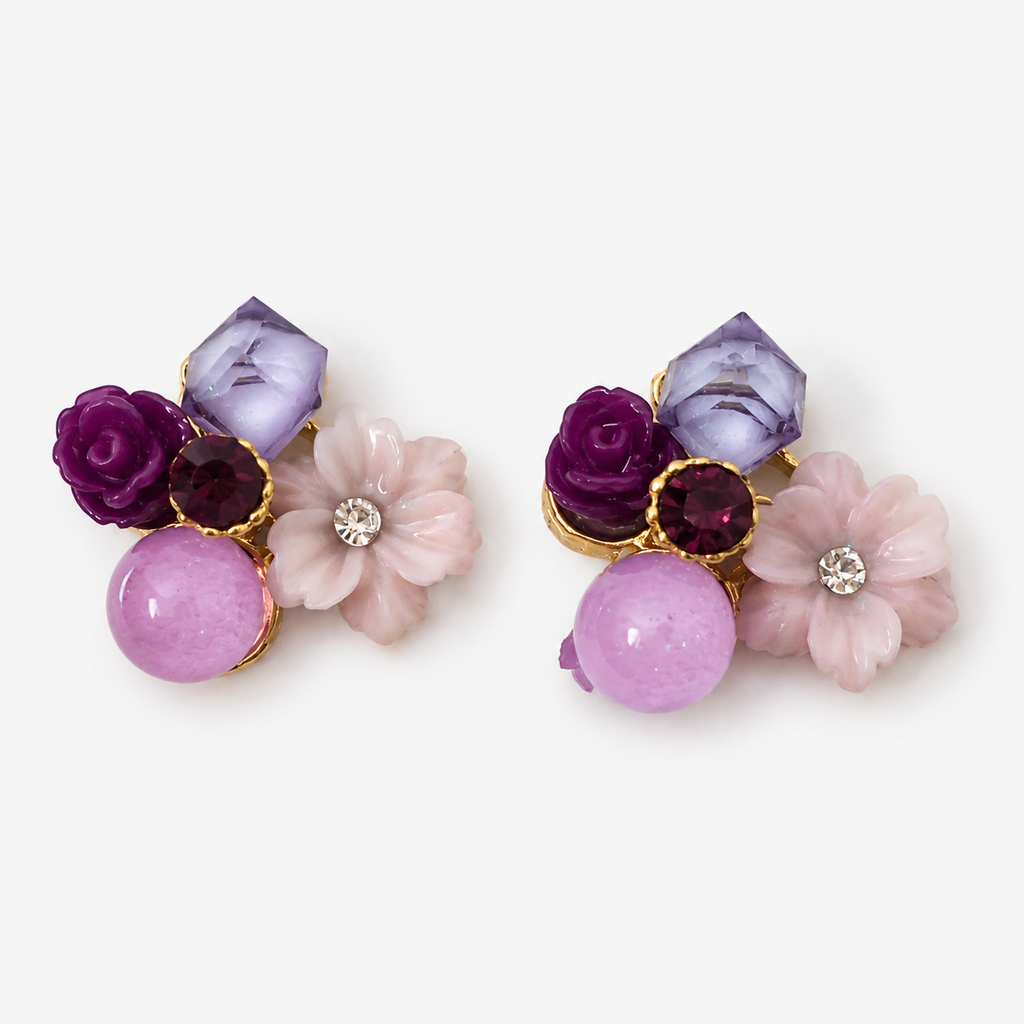 Pastel Bloom Anti-Tarnish Steel Earrings