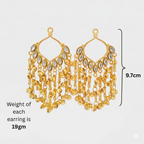 Kashmiri Gold-Tone Chandbali Ghungroo Earrings
