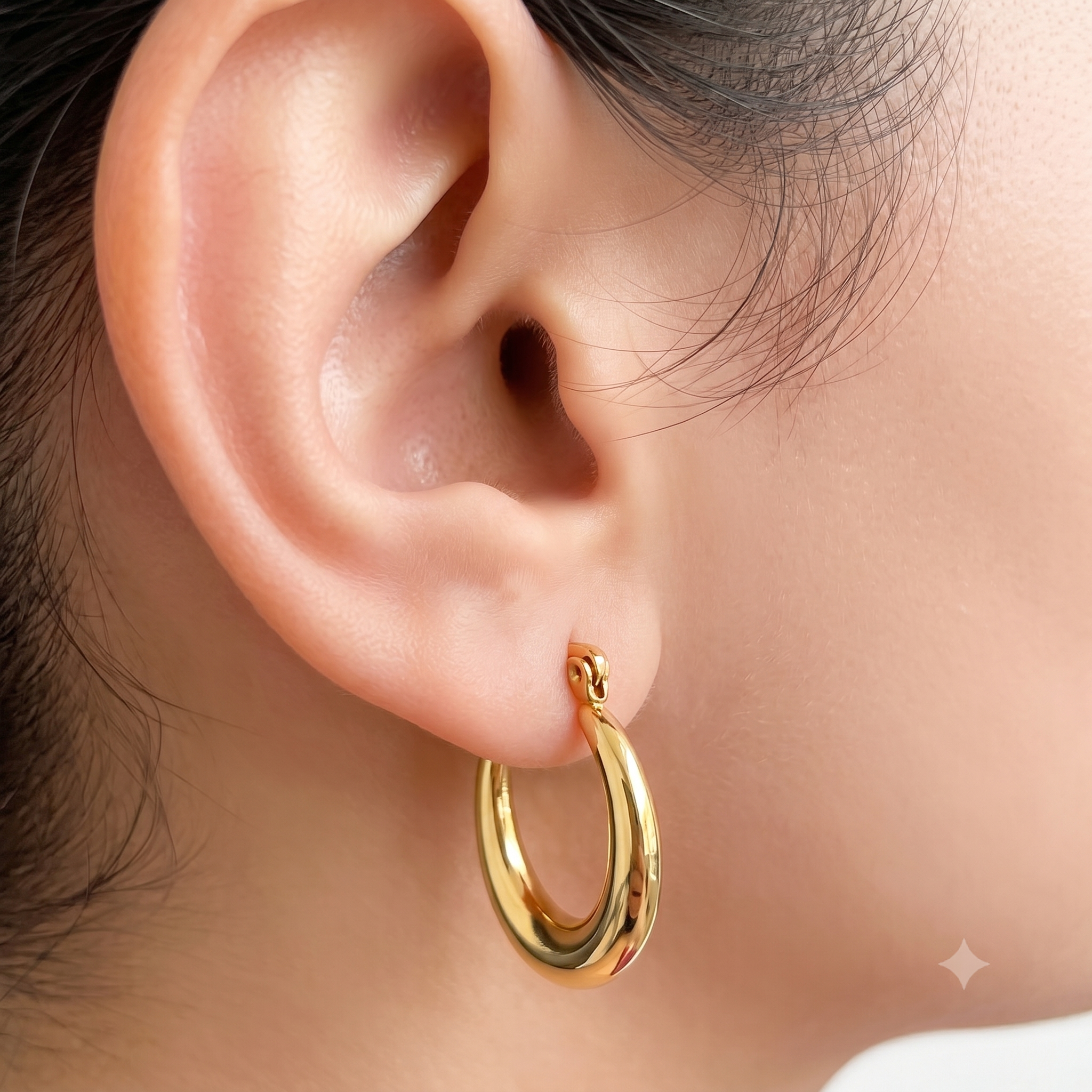 Aurelia Gold-Tone Oval Hoop Earrings