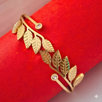 Golden Leaf Luxe Anti-Tarnish Openable Bracelet