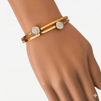 Dual Halo Crystal Openable Anti-Tarnish Bracelet