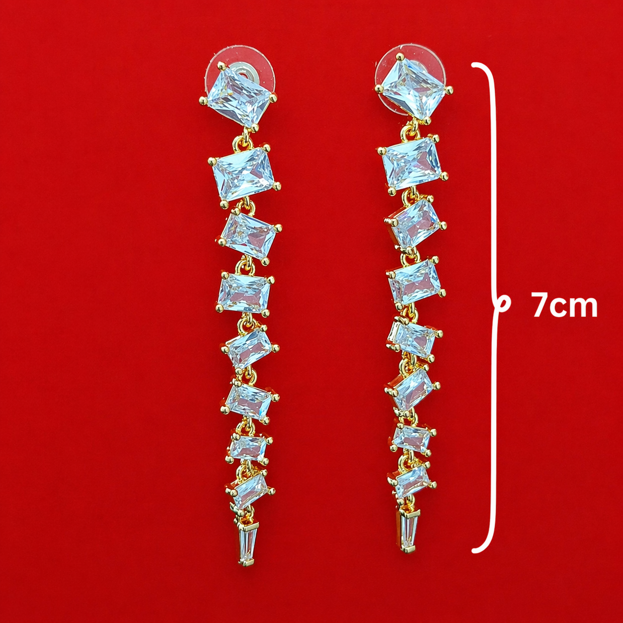 Radiant Cascade Drop Earrings (Anti-Tarnish | Premium Finish)