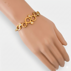 Celestia Circle Anti-Tarnish Bracelet – Gold Stainless Steel Kada