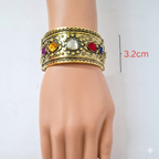 Vintage Oxidized Tribal Statement Cuff Bracelet Set (Pack of 3)