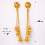 Kashmiri Heritage Multi-Jhumka Statement Earrings