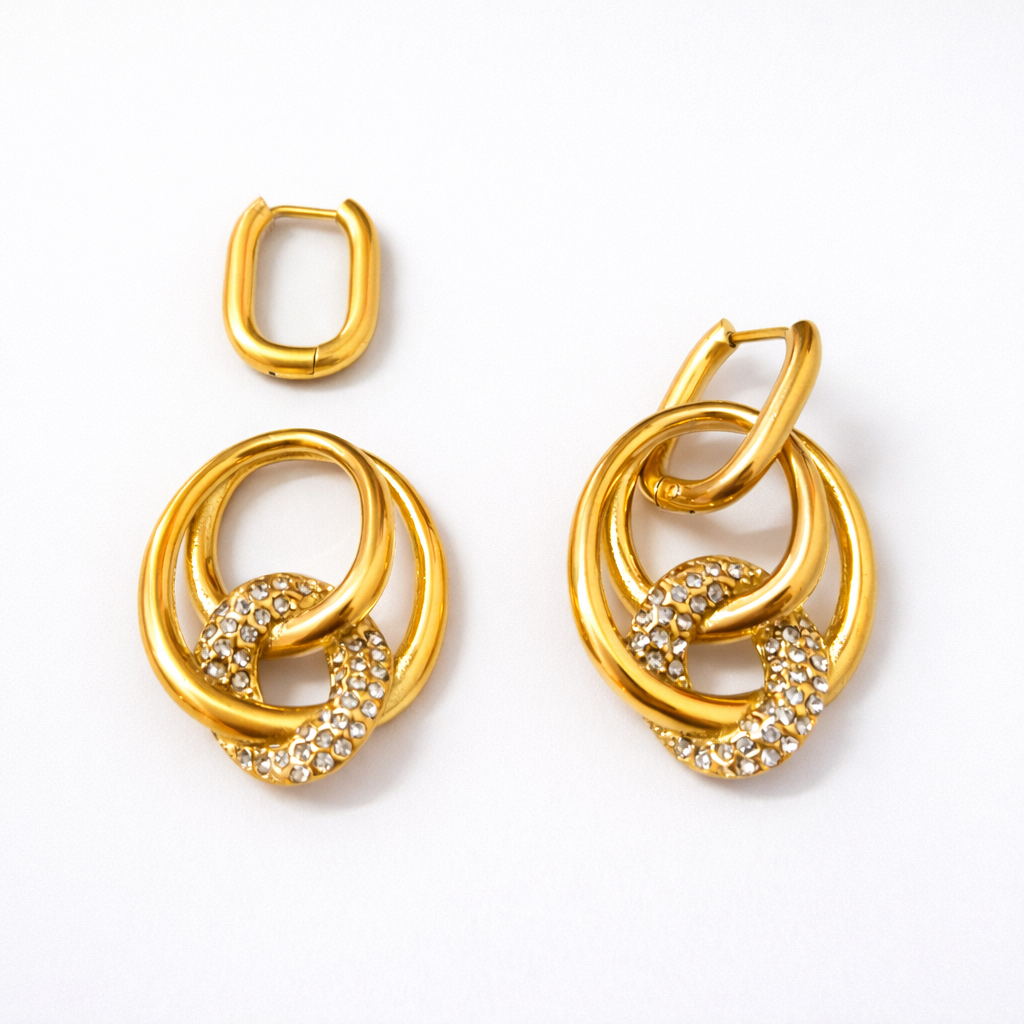 Statement Knot Hoop Earrings – Anti-Tarnish Gold Finish
