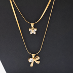 5-Piece Gold-Toned Jewelry Combo Set (2 Necklaces + 3 Earrings)