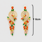 Luxe Multicolor Paisley Drop Earrings - Anti-Tarnish & Premium Finish