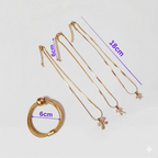 Luxe Gold-Tone Combo Set – 3 Necklaces, 3 Earrings & Magnetic Bracelet (7-in-1 Set)