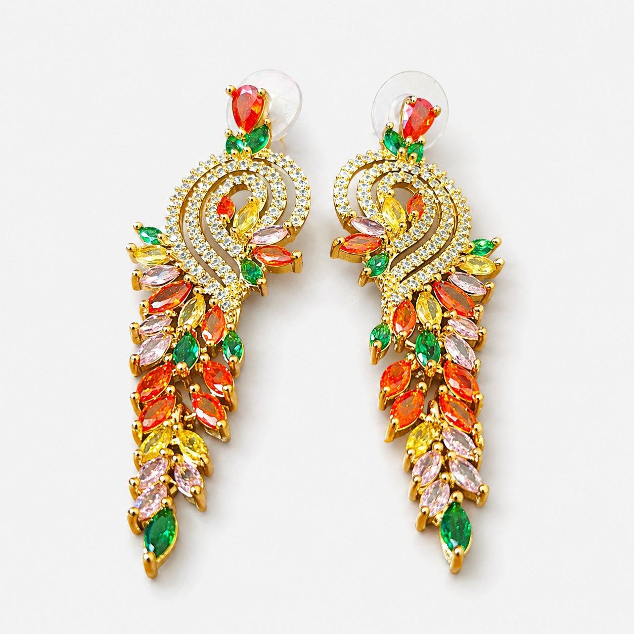 Luxe Multicolor Paisley Drop Earrings - Anti-Tarnish & Premium Finish