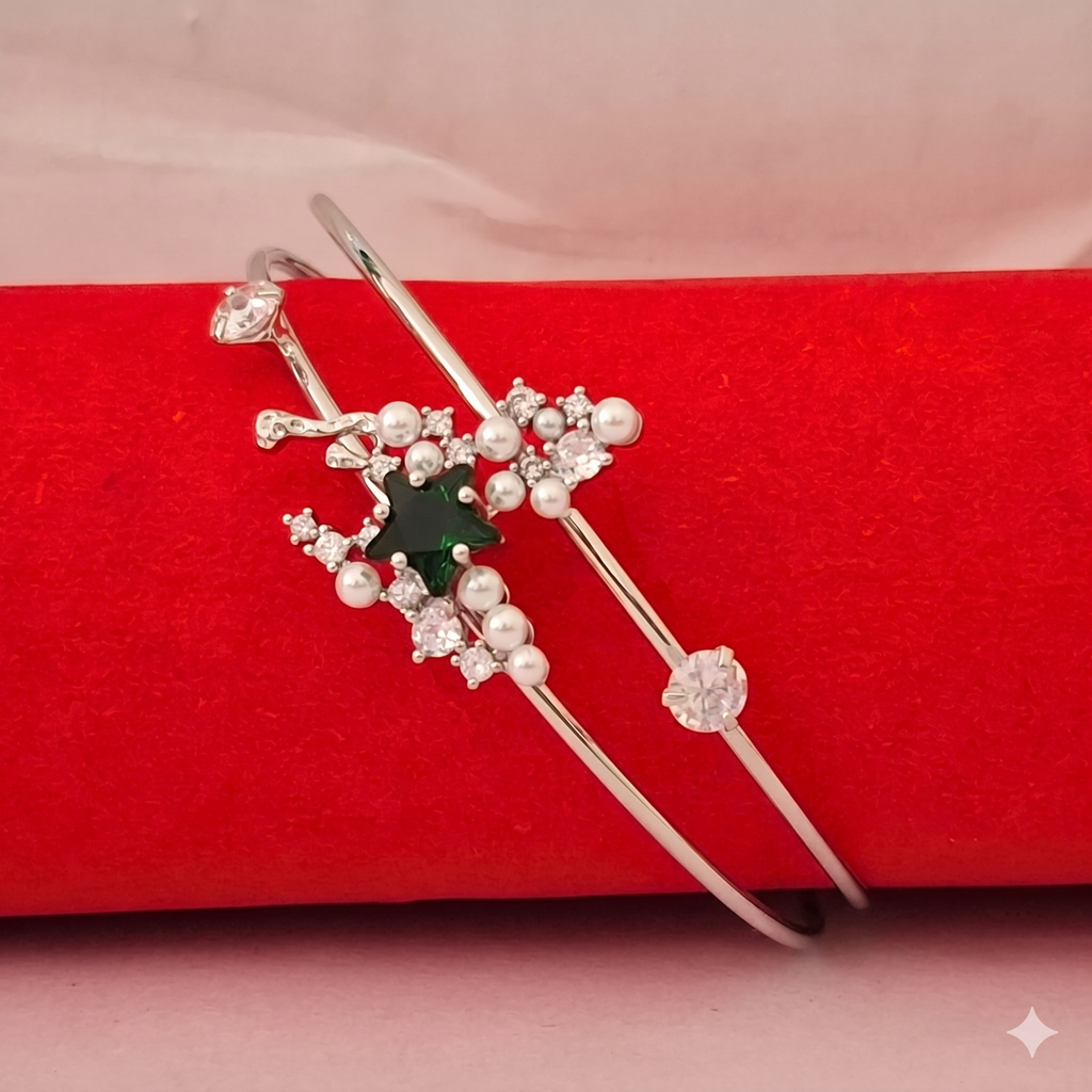 Anti-Tarnish Celestial Pearl Star Bracelet for Women