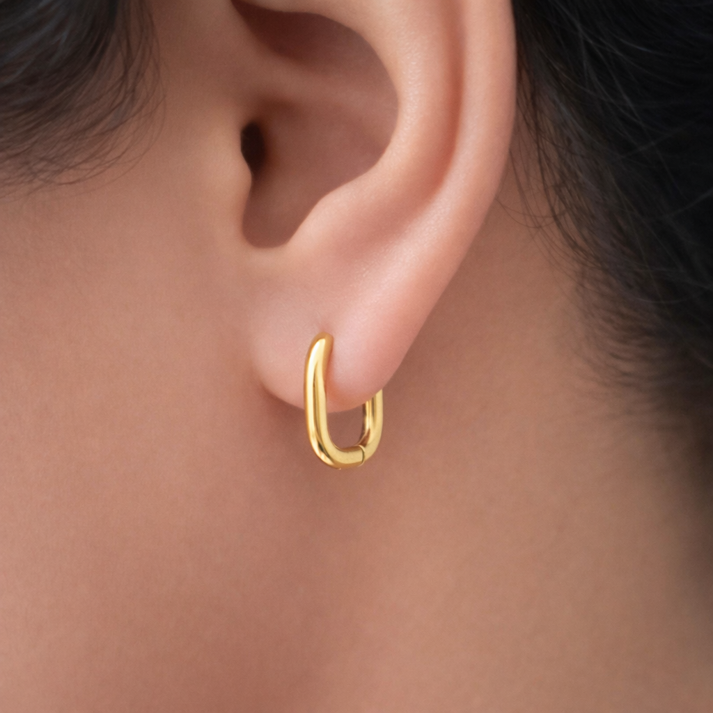 Statement Knot Hoop Earrings – Anti-Tarnish Gold Finish