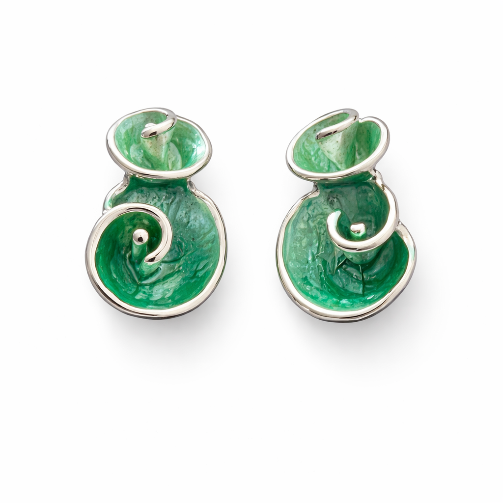 Enamel Finish Necklace & Earrings Set