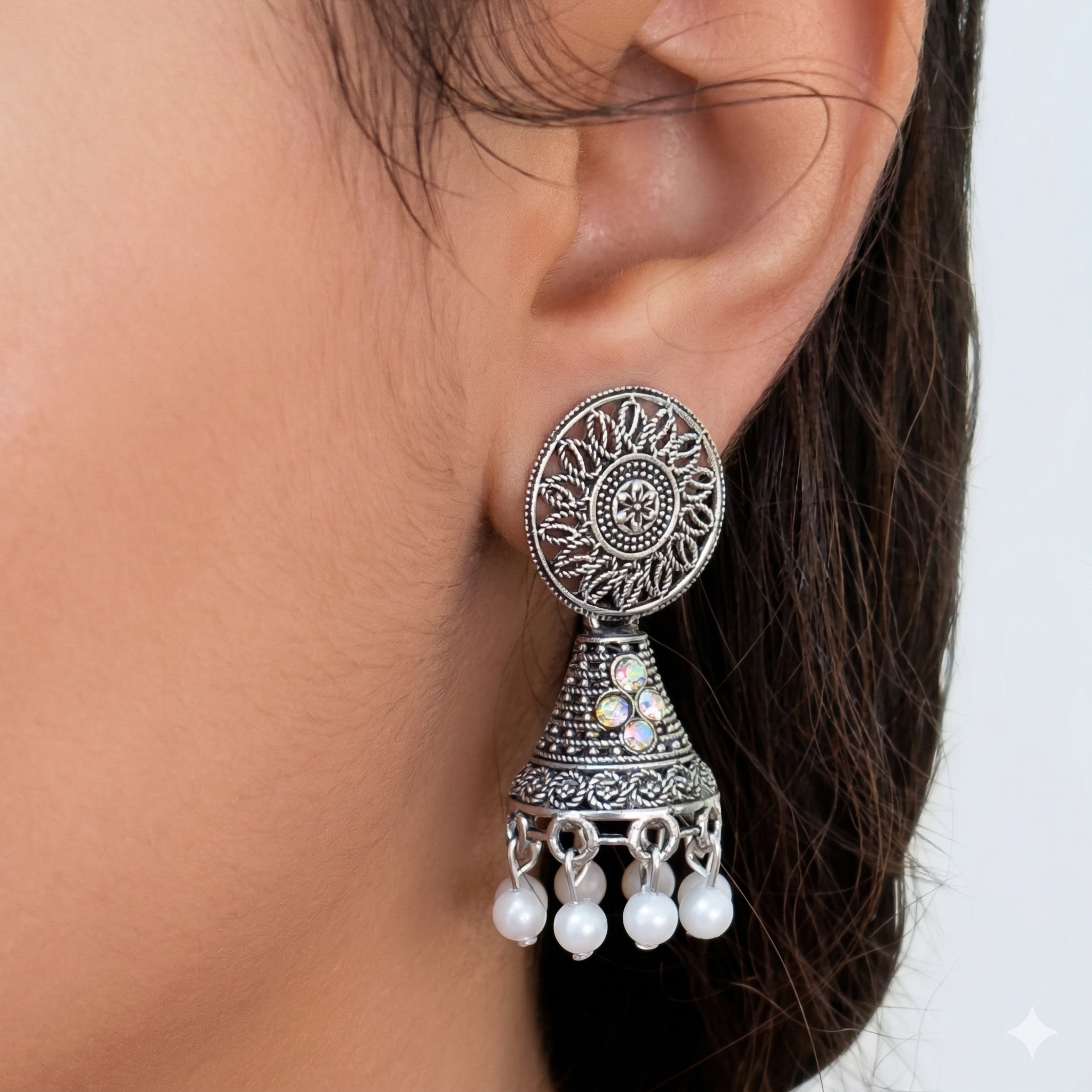 Oxidized Silver Earrings Combo - 3 Unique Traditional Designs