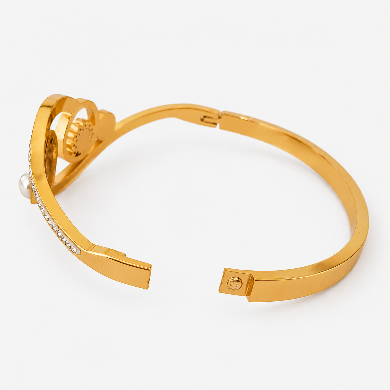Zyraah Golden Pearl Swirl Anti-Tarnish Bracelet