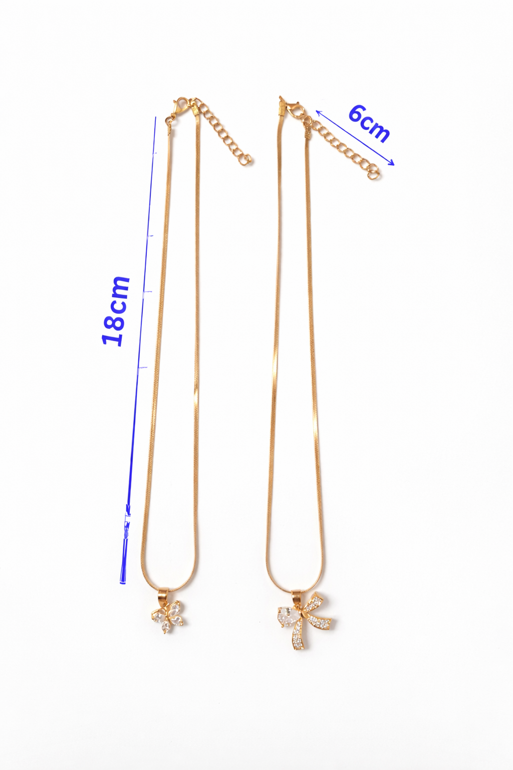 5-Piece Gold-Toned Jewelry Combo Set (2 Necklaces + 3 Earrings)