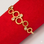 Celestia Circle Anti-Tarnish Bracelet – Gold Stainless Steel Kada