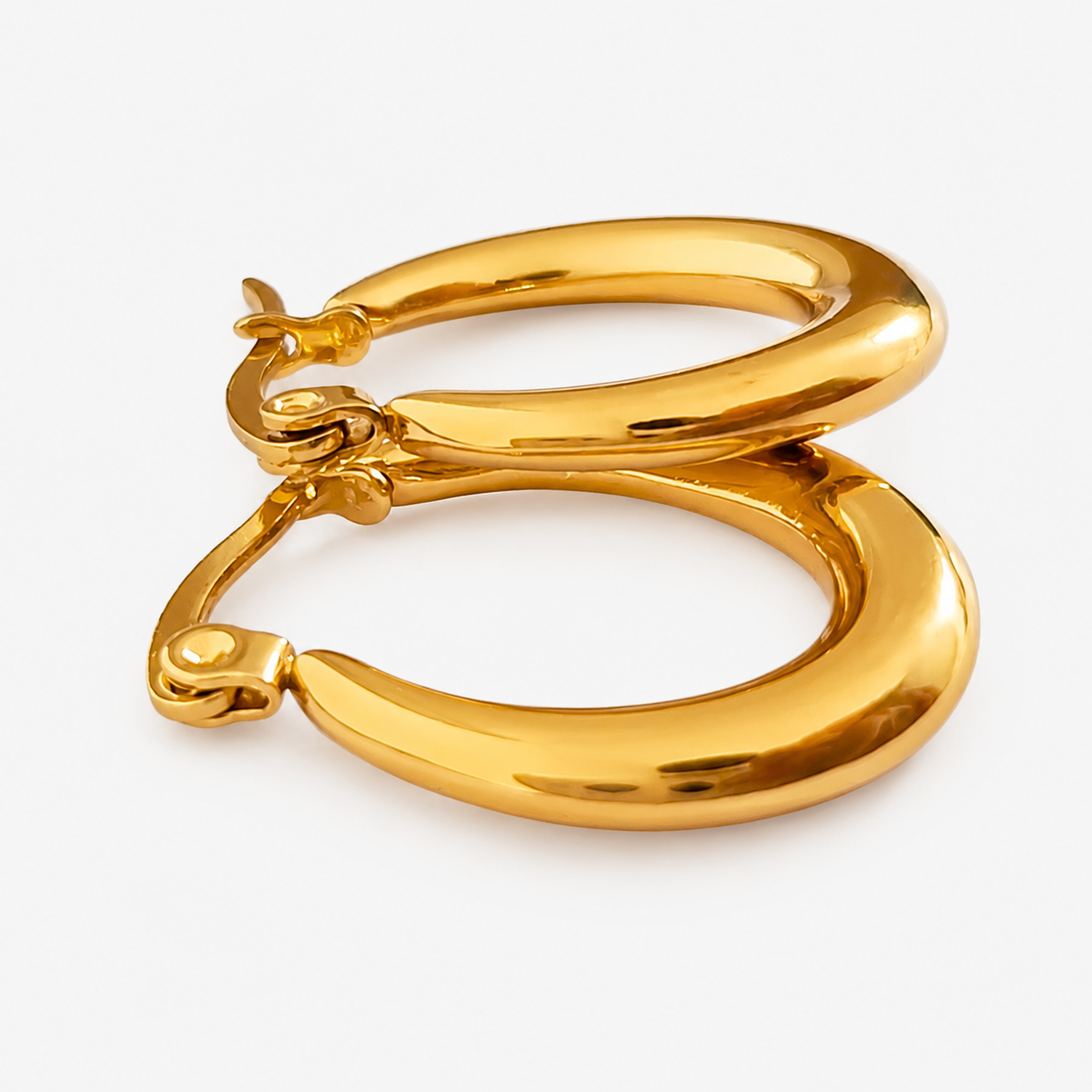 Aurelia Gold-Tone Oval Hoop Earrings