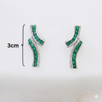Twisted Elegance Anti-Tarnish American Diamond Earrings