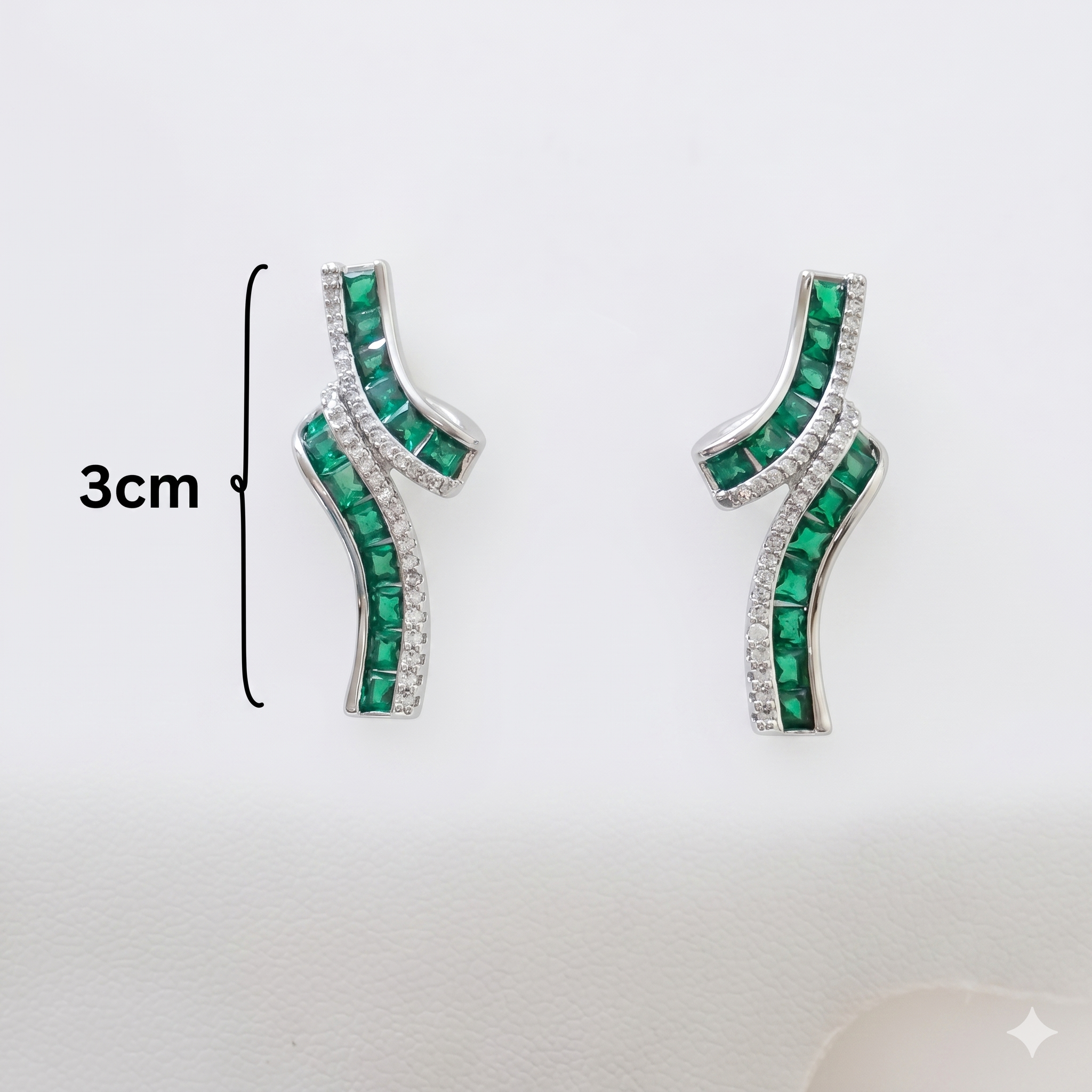 Twisted Elegance Anti-Tarnish American Diamond Earrings