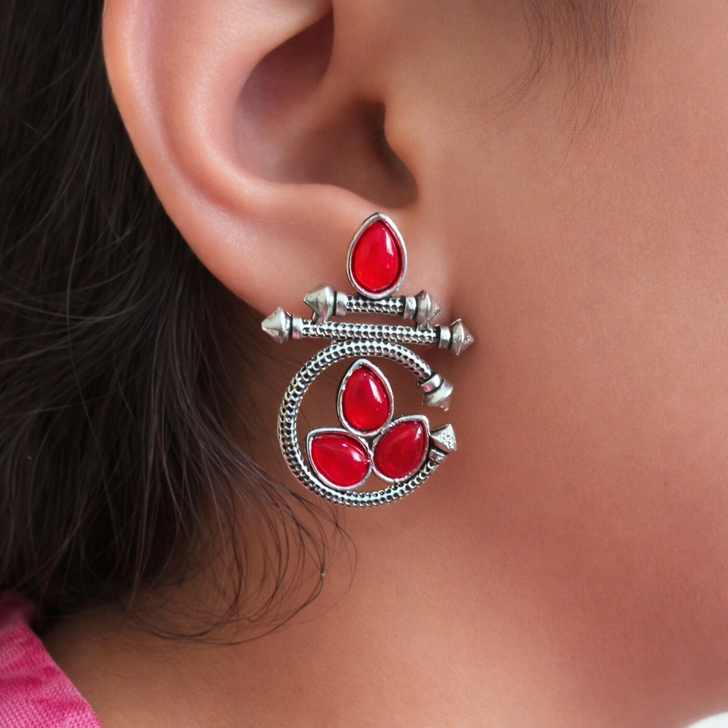 Vintage Oxidized Earrings - Combo of 5 Unique Designs