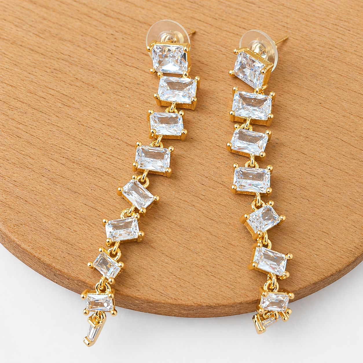 Radiant Cascade Drop Earrings (Anti-Tarnish | Premium Finish)