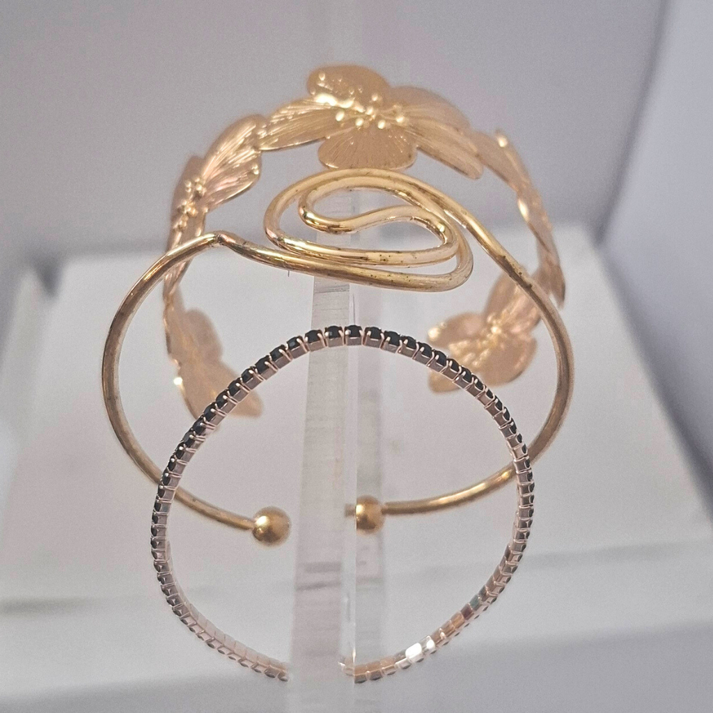 Statement Gold Bracelet 3-Piece Set
