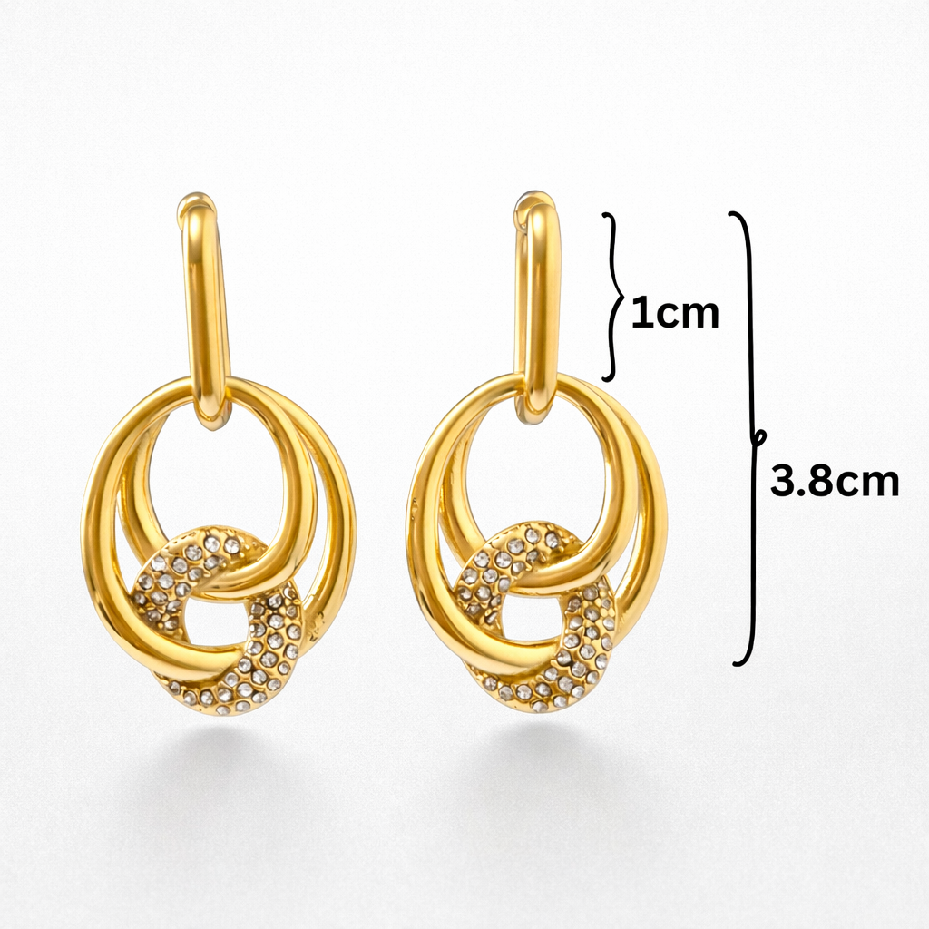 Statement Knot Hoop Earrings – Anti-Tarnish Gold Finish