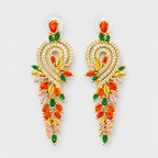 Luxe Multicolor Paisley Drop Earrings - Anti-Tarnish & Premium Finish
