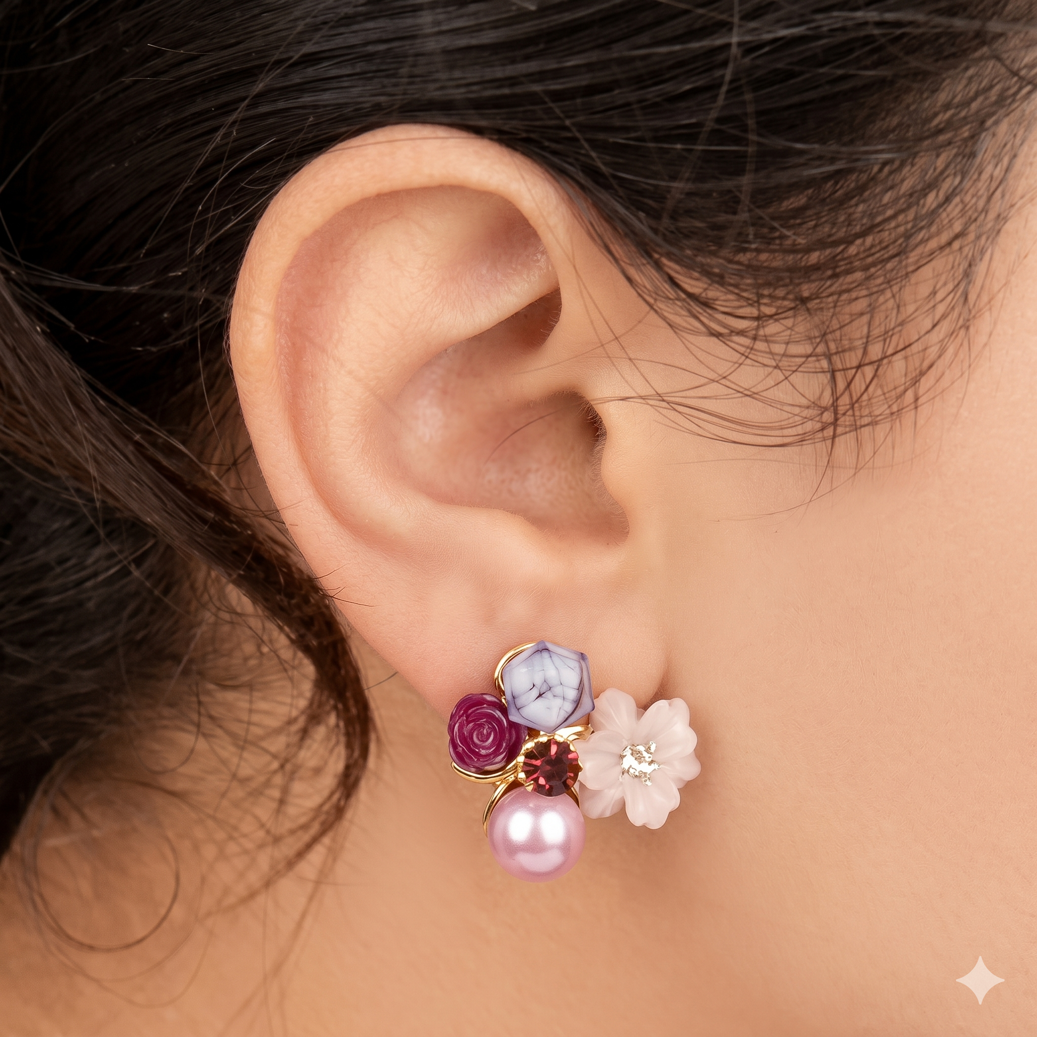Pastel Bloom Anti-Tarnish Steel Earrings