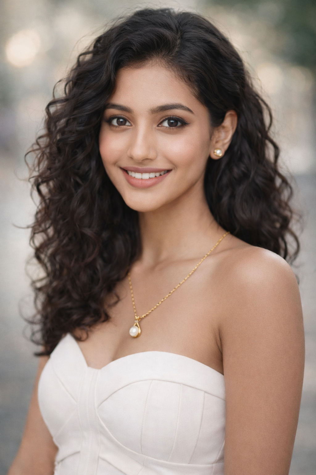 Minimal Pearl Glow Necklace & Stud Earrings Set